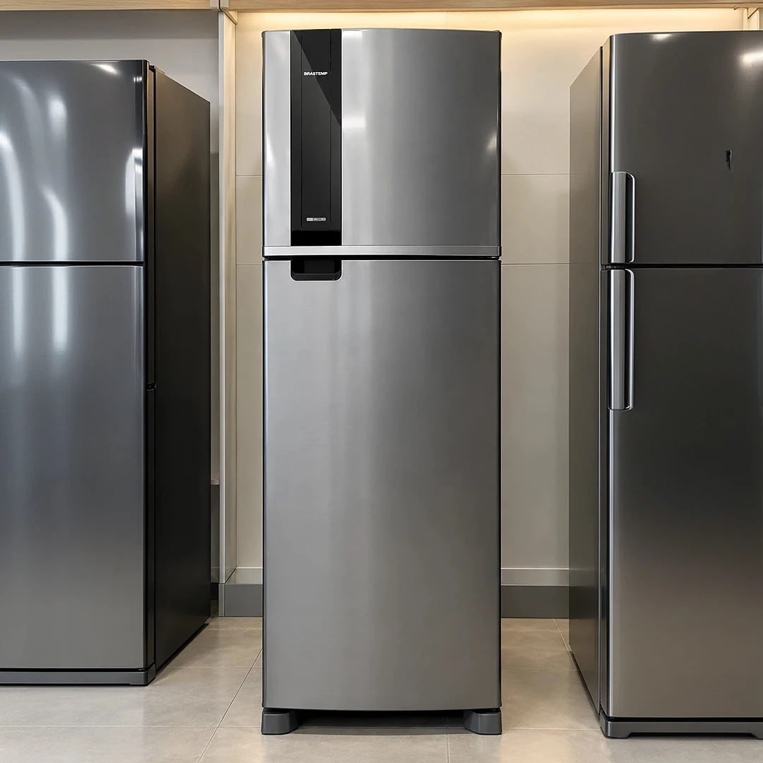 Geladeira Frost Free Duplex 415L cor Inox Brastemp - BRM51MK