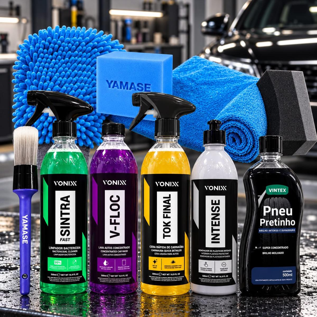 Kit Lavagem Shampoo Cera Tok Final Intense Sintra Fast Vonix