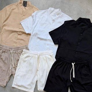 Conjunto Masculino Linho Camisa Shorts (P ao GG)