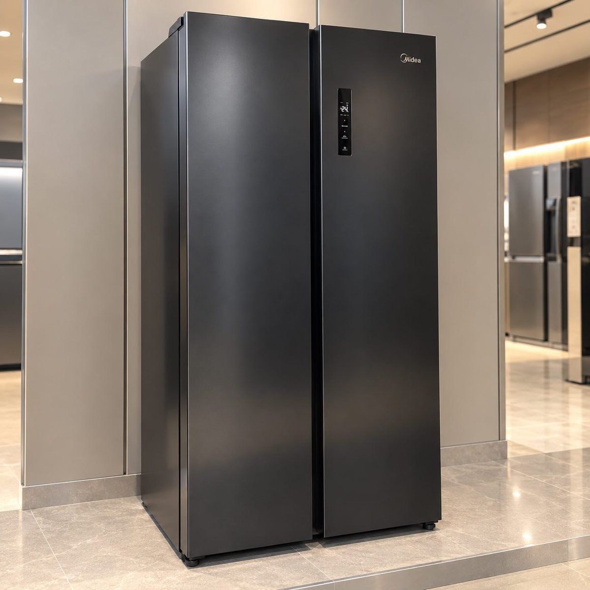 Geladeira/refrigerador Midea Smart Frost Free Side By Side Inox 511l  MD-RS710FGD461-127v