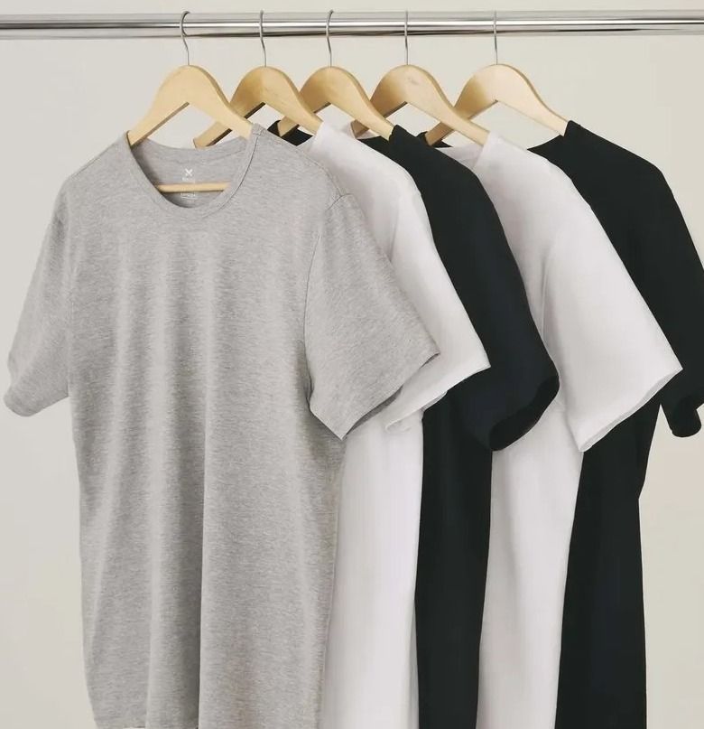 Kit Com 5 Camisetas Básicas Slim Masculina Hering (P ao XG)