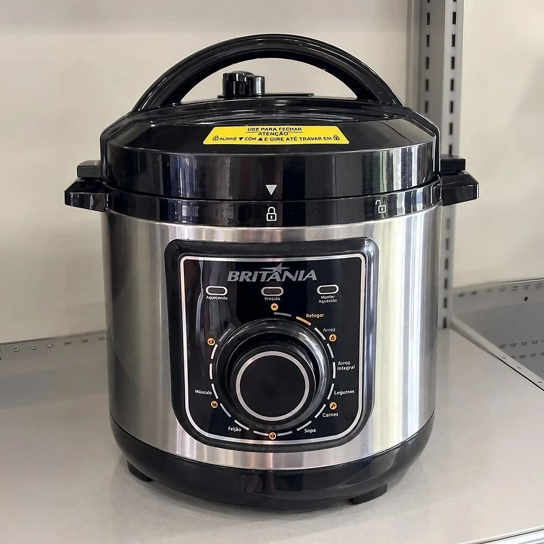 Panela De Pressão Multifuncional BPP01PI 3L Britânia Prata 220V
