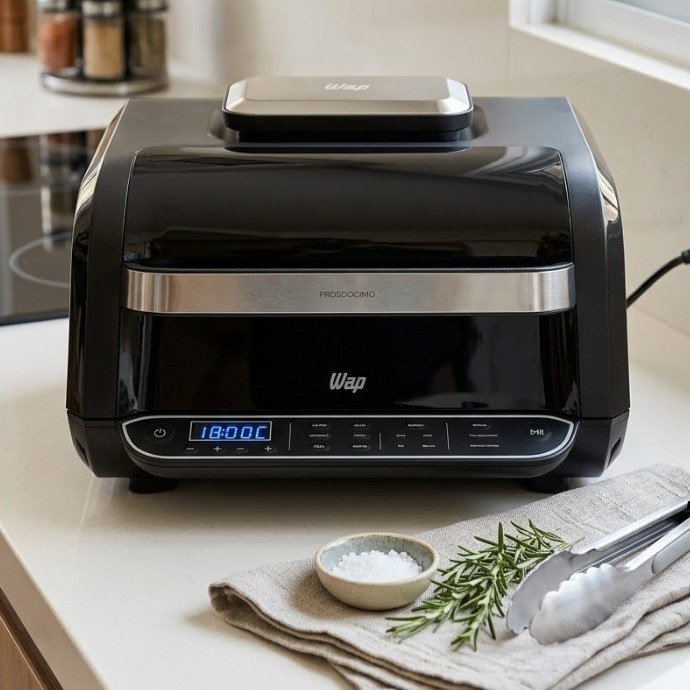 Fritadeira Elétrica Air Fryer 8 em 1 Wap Barbecue Heat Digital Wc Ab1030