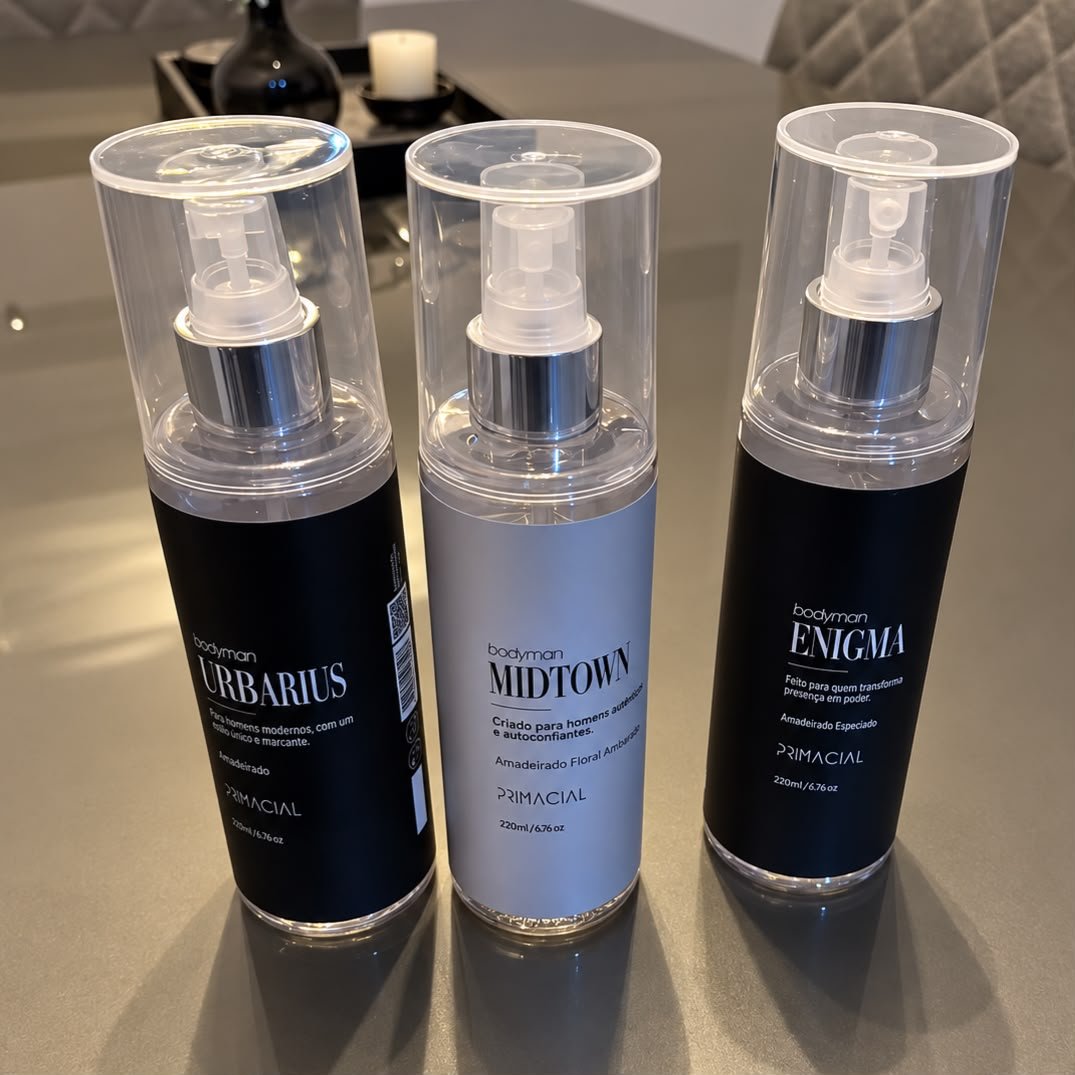 Kit Body Splash Masculino Barbarius + Enigma + Midtown 200ml