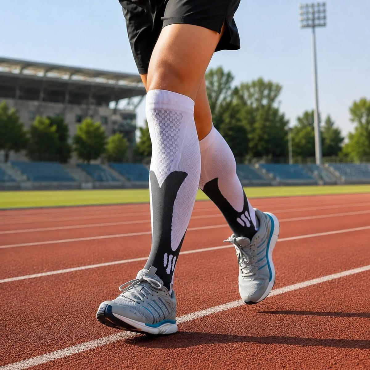Meia De Compressão Elástica Anti Varizes Esportiva Corrida