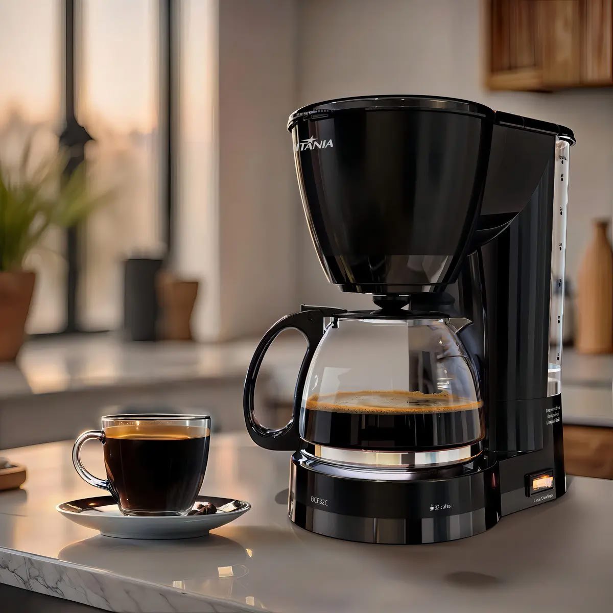 Cafeteira britânia bcf32c 32 cafés 1,2l Preto