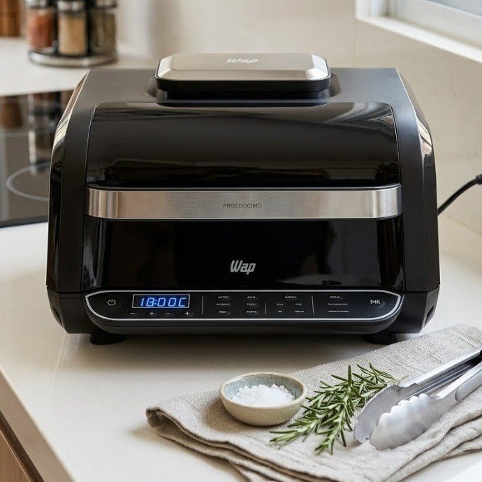 🍗 Fritadeira Elétrica WAP Air Fryer Barbecue Heat Digital 8 em 1 127V