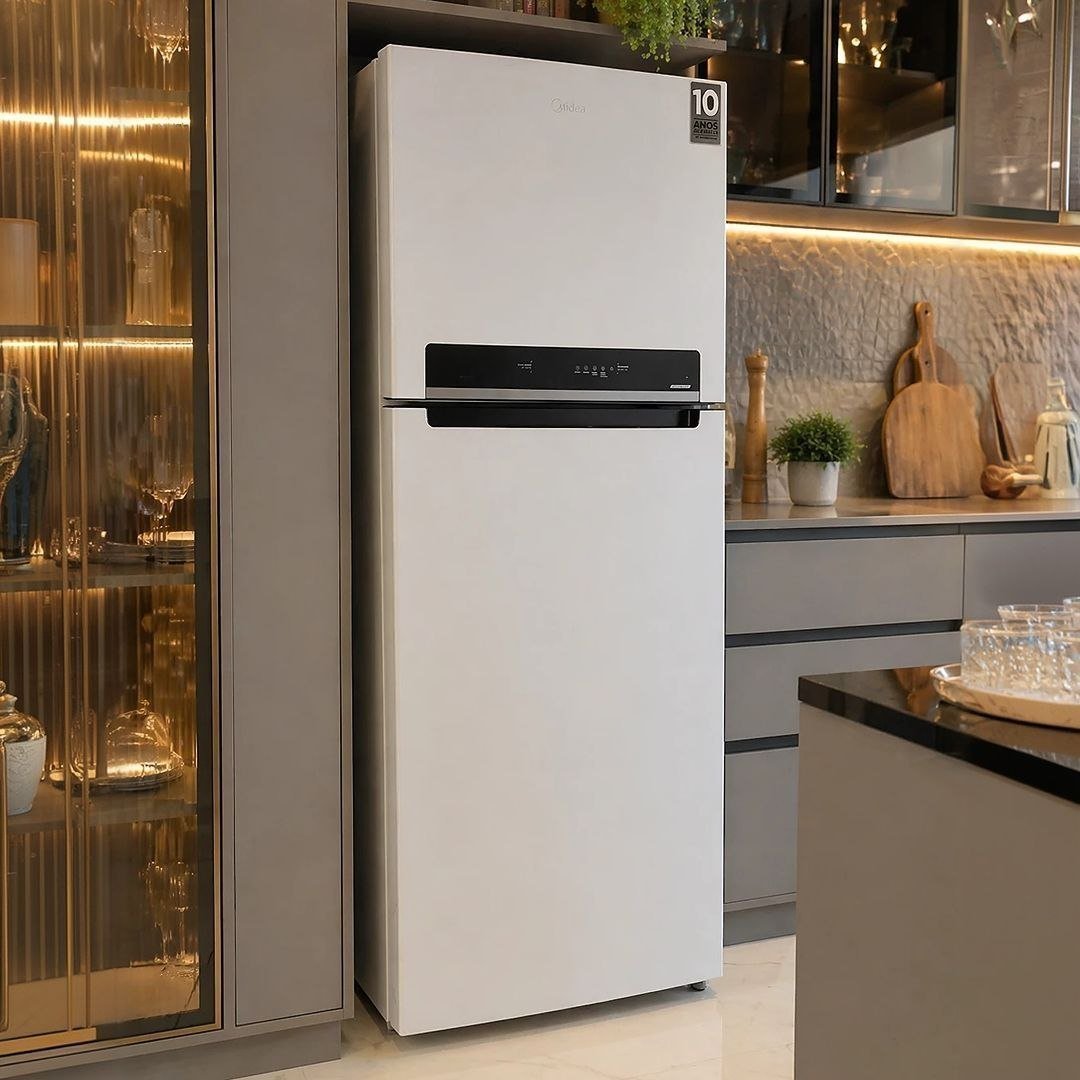 Geladeira Midea Frost Free Duplex 491L Inverter MD-RT650EVK013 Branca