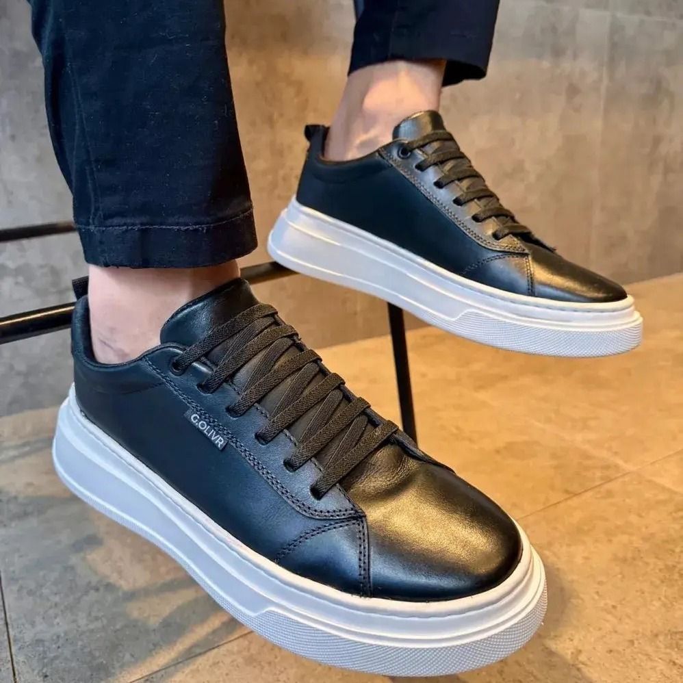 Sapato Masculino Casual Couro Legítimo Calce Fácil Macio (37 ao 44)