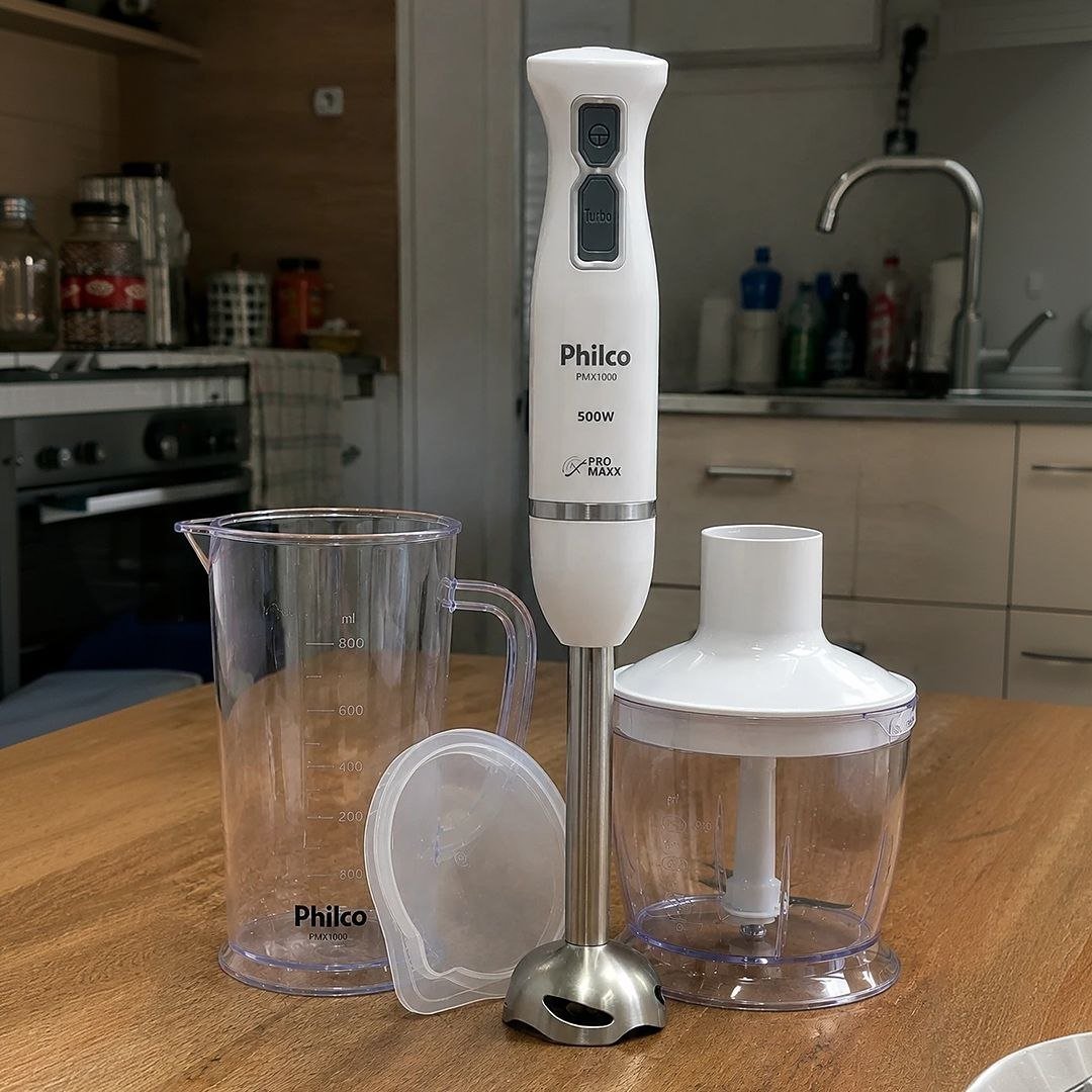 Mixer Philco PMX1000 4 Lâminas Pro Maxx 2 E 1 500w Branco 127V
