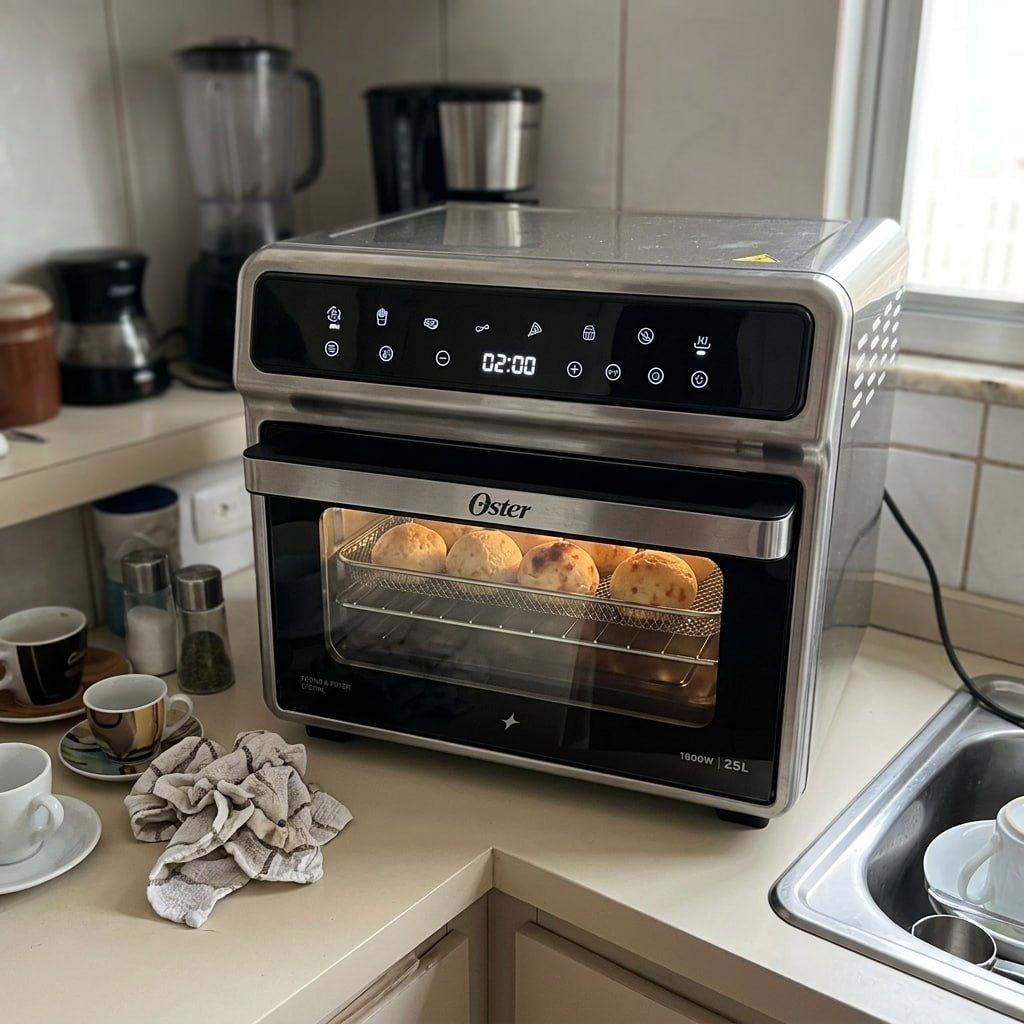 Forno E Fryer 25l Oster Inox Digital Pro 8 Em 1 Oster