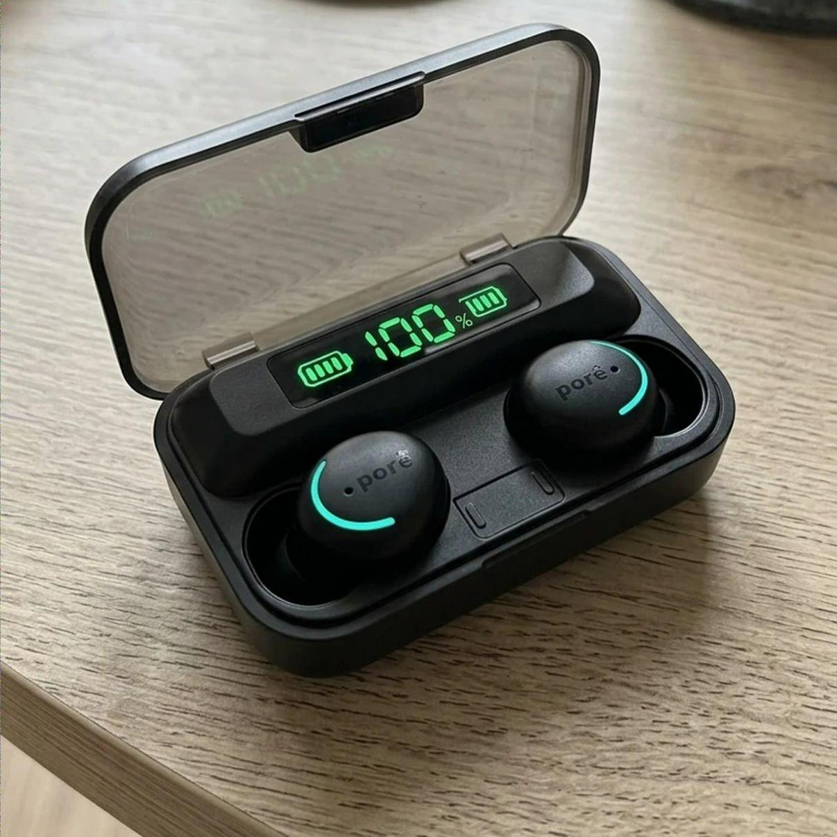 Fone De Ouvido Sem Fio Bluetooth F9-5 Pares Som Imersivo Powerbank Moderno Bateria Longa Duração Academia Compativel Com Todos Celulares