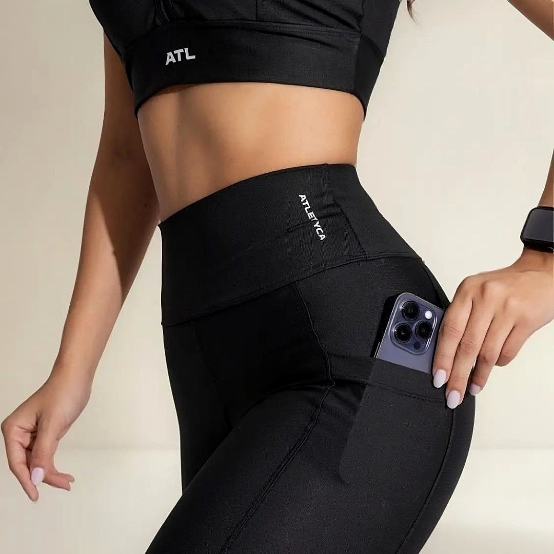 🏋️ Kit 3 Leggings Fitness Atletyca com Bolso