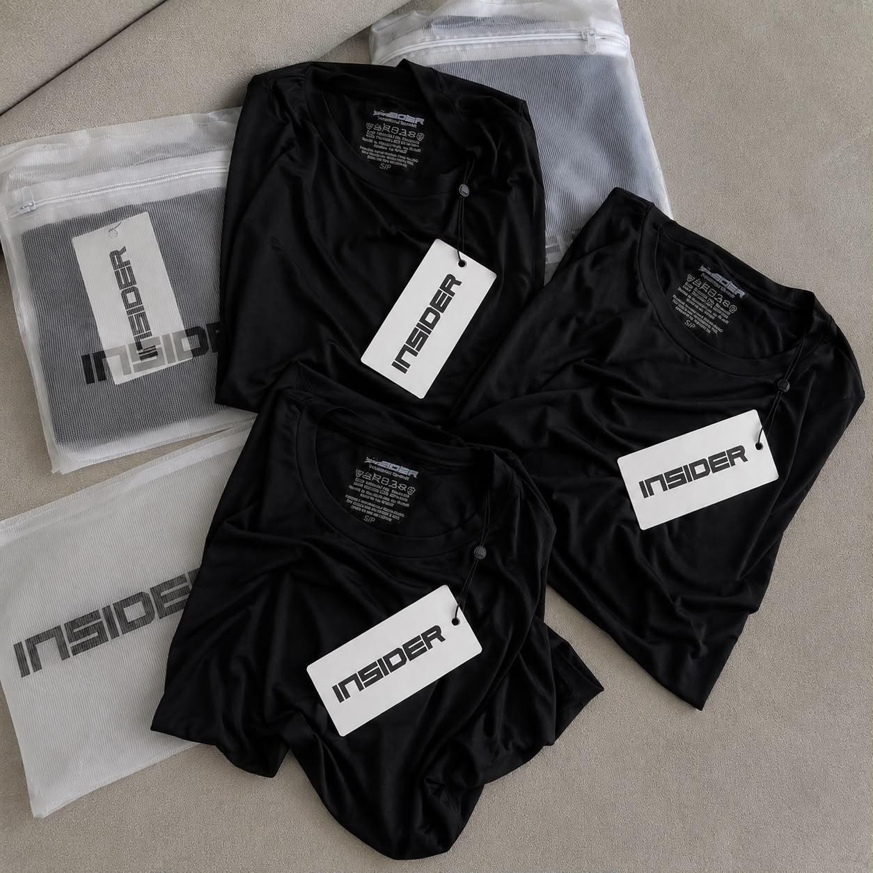 Kit 3 Camisetas Light Insider Preto (PP ao XGG)