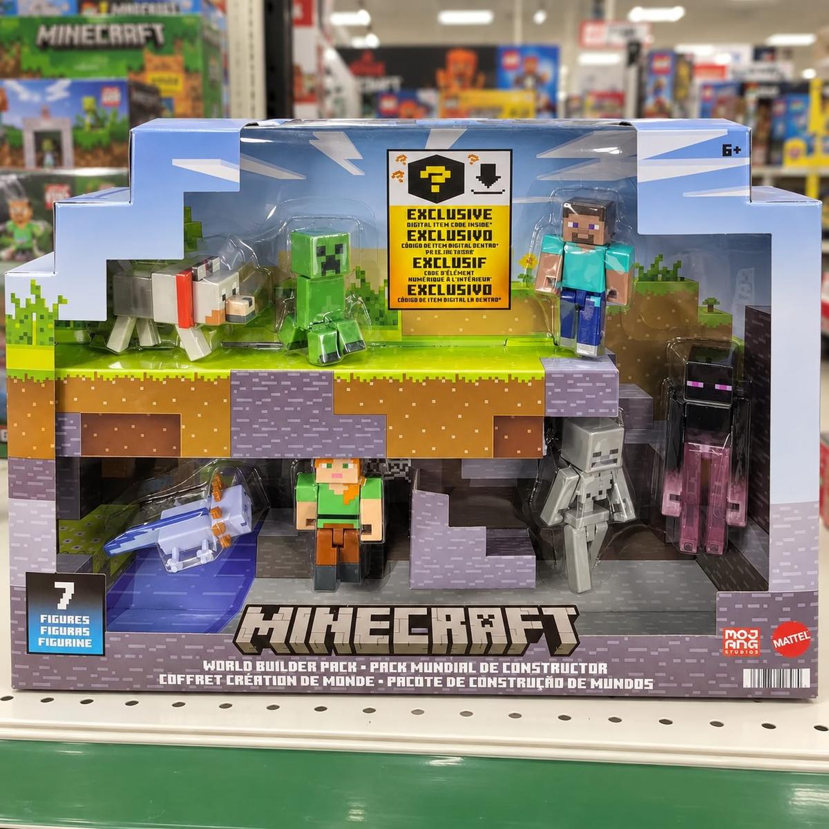 Pacote exclusivo World Builder da Minecraft Mattel Mojang