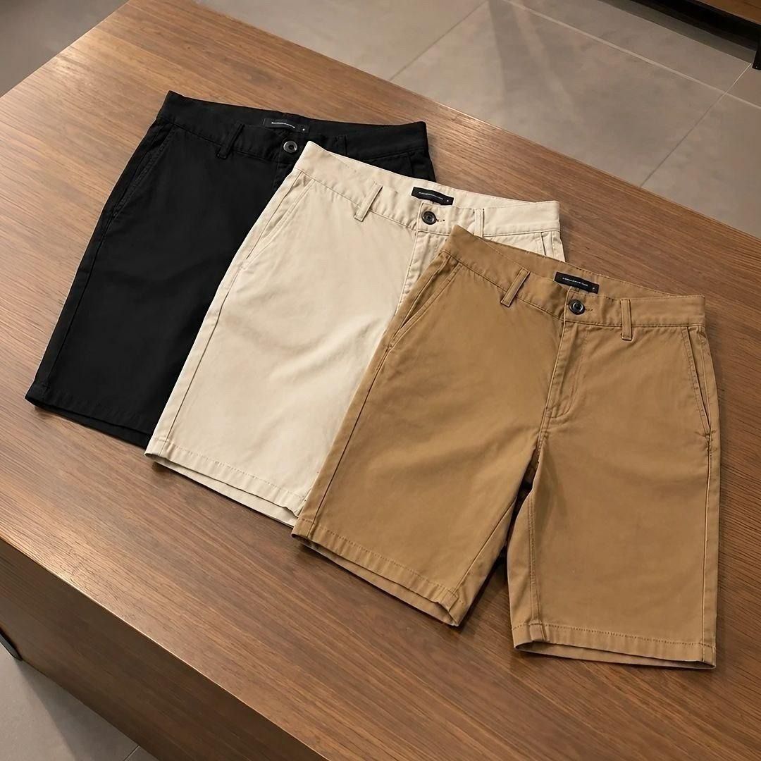 Kit com 3 Bermudas Sarja Jeans Premium (38 a 46)