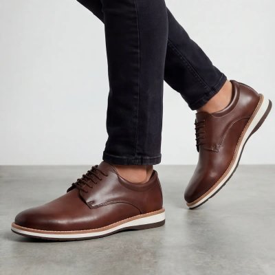 Sapato Social Masculino Casual Oxford Preto Marrom Trabalho (37 ao 44)