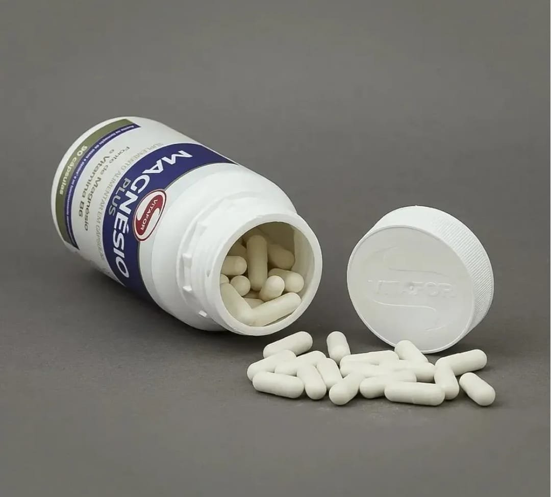 Bisglicinato De Magnésio Vitafor Magnésio Plus 90 Capsulas Sem Sabor