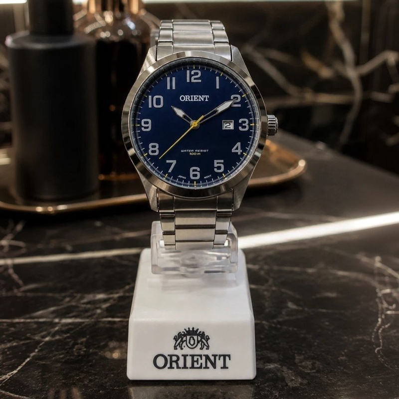RELOGIO ORIENT MASCULINO ANALOGICO PRATEADO MBSS1155A D2SX