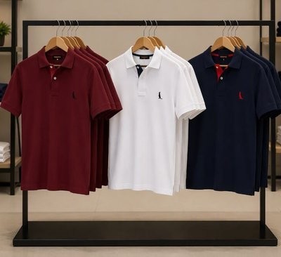 Kit 3 Camisas Gola Polo, Original Camisetas Blusas Qualidade (M ao GG)