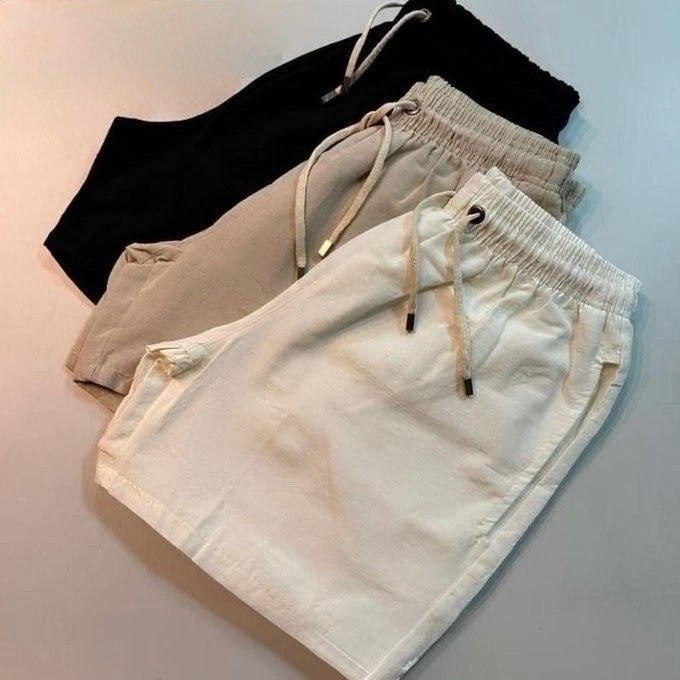 Kit 3 Shorts Masculino Bermuda Linho Verão Envio Imediato (P ao XG)