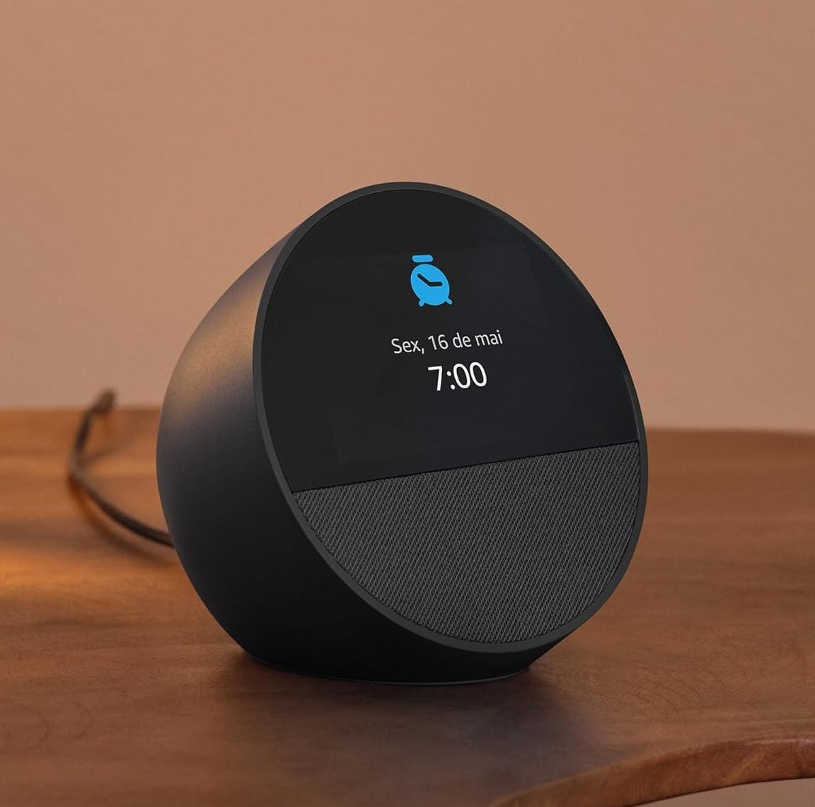 Echo Spot com Alexa (Geração mais recente) Despertador inteligente