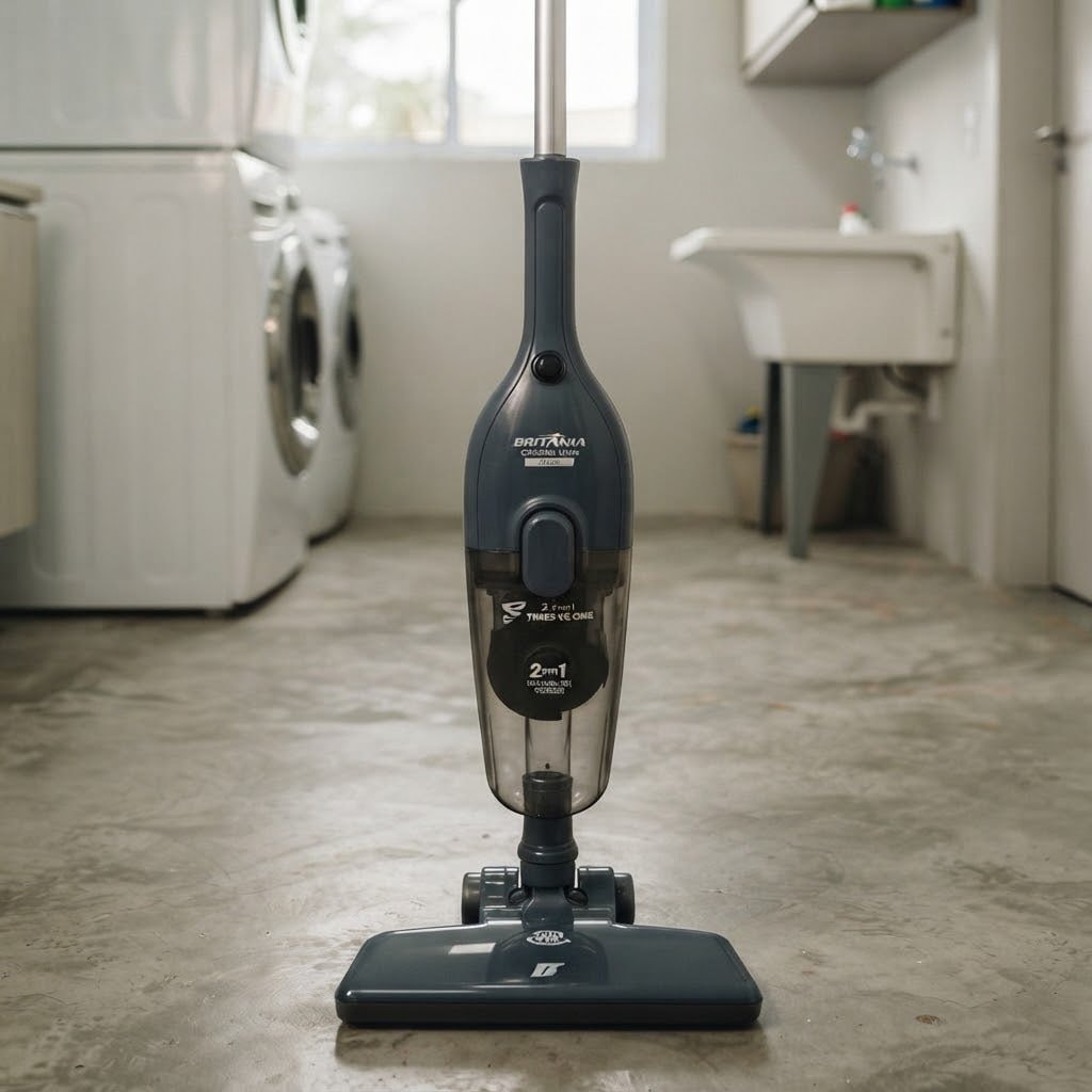 Aspirador de Pó Vertical Britânia 2 em 1 com Filtro Ciclone 1400W BAS30 1,5L Azul 127V