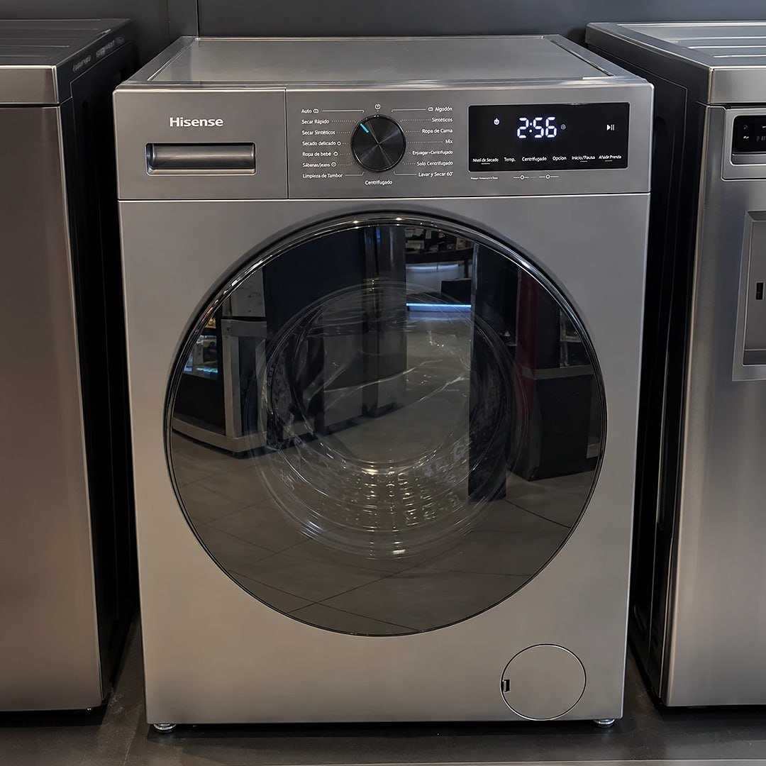 Lava e Seca Hisense 11kg Wd1i11 Compacta Fit e Função Steam Inverter Titânio