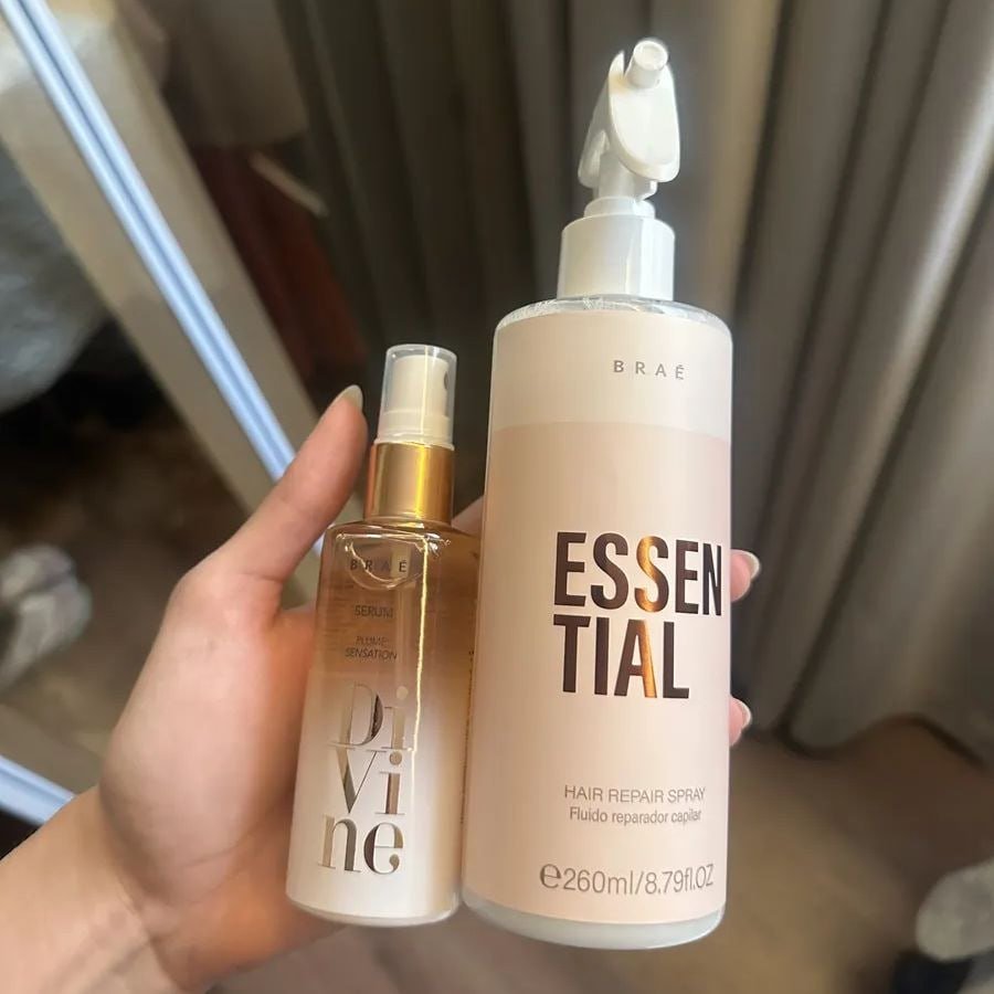 Kit Braé Essential Óleo e Sérum para Cabelos Danificados com Ácido Hialurônico