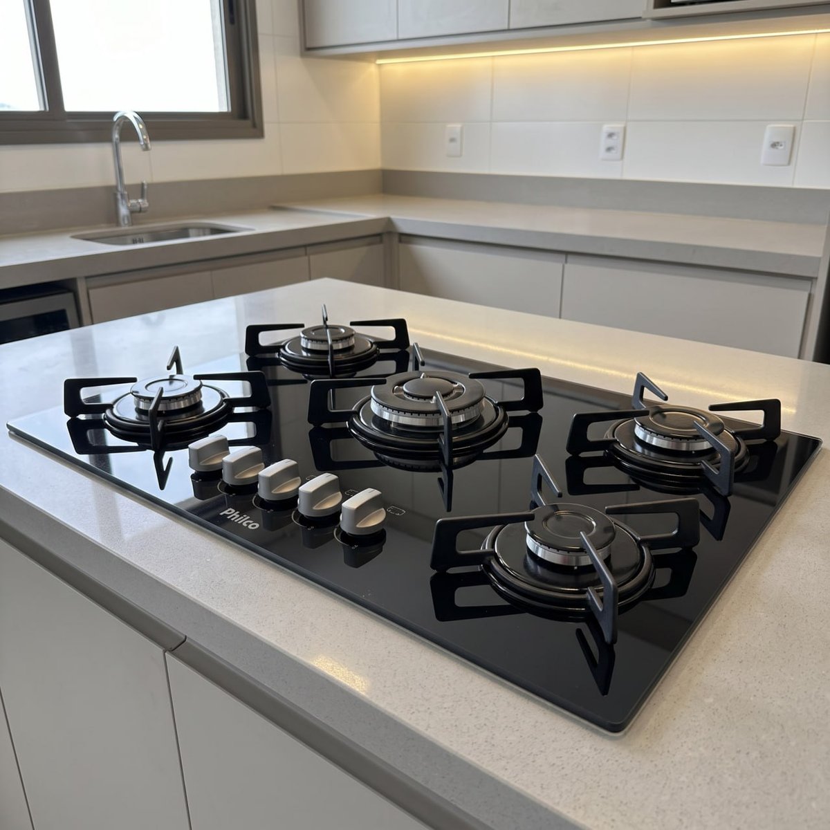 Cooktop Cook Chef Philco 5 Tripla Chama Preto Bivolt