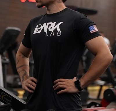 Camiseta Dry-fit Preta Caveira Unisex Dark Lab (P ao GG)