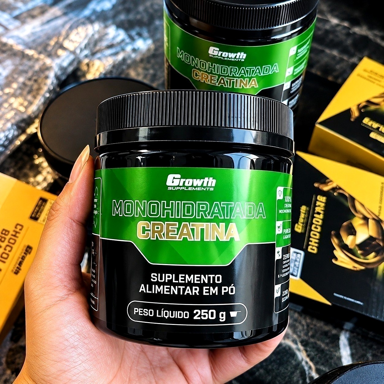 💪 Creatina 100% Pura 250g Growth Supplements