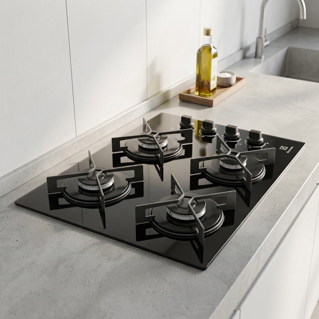 Cooktop 4 Bocas a Gás Electrolux Mesa de Vidro (KE4GR) Bivolt