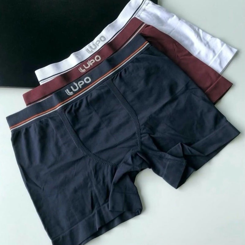 Kit 6 Cuecas Lupo Boxer Poliamida Sem Costura Box Masculina