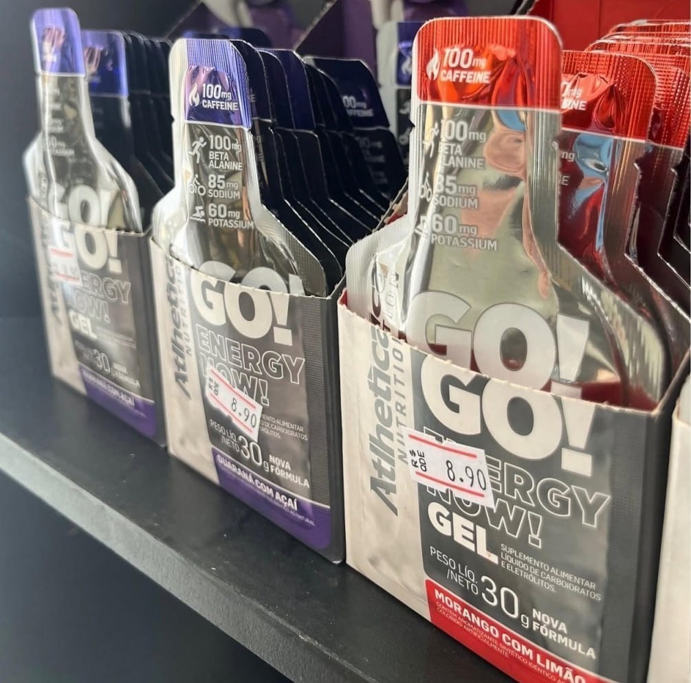 Go Energy Gel Atlhetica Nutrition | Sabor Guaraná e Açai, (10 Sachês), Roxo