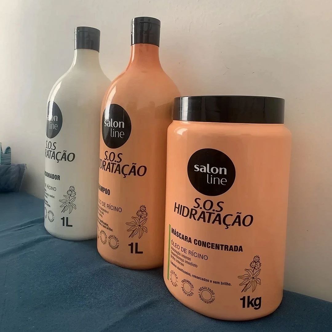 Kit Shampoo E Condicionador 1l + Máscara 1kg Sos Hidratação