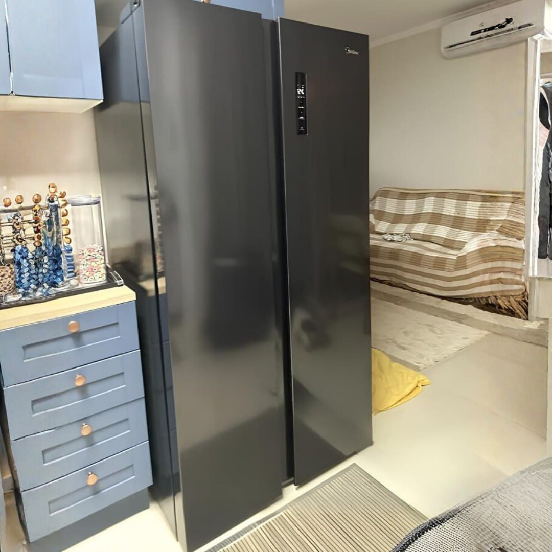 Geladeira/refrigerador Midea Smart Frost Free Side By Side Inox 511l Mdrs710fgd46
