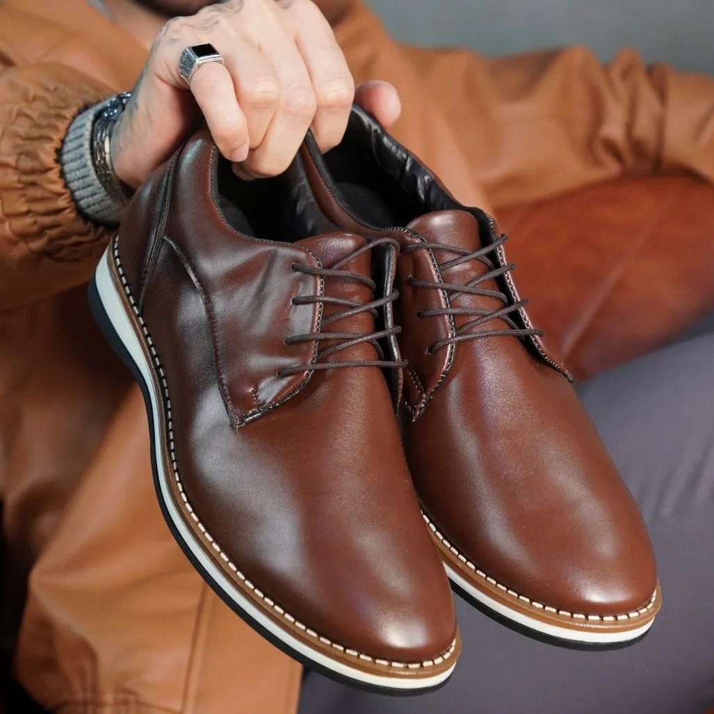 Sapato Social Masculino Casual Oxford Preto Marrom Trabalho (37 ao 44)