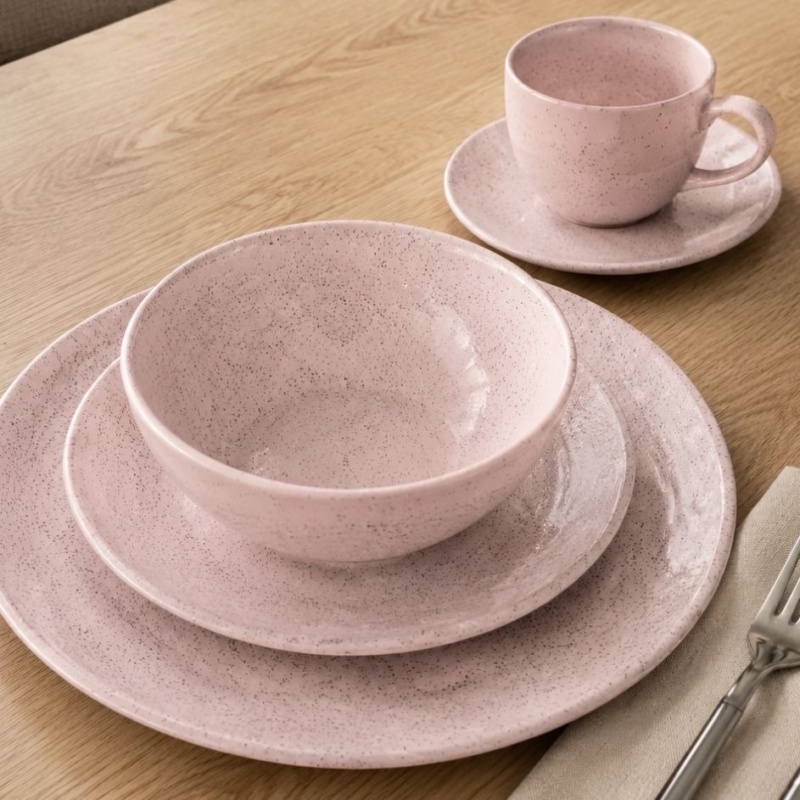 Jogo De Jantar Ryo Pink Sand 30 Peças Oxford Cor Rosa