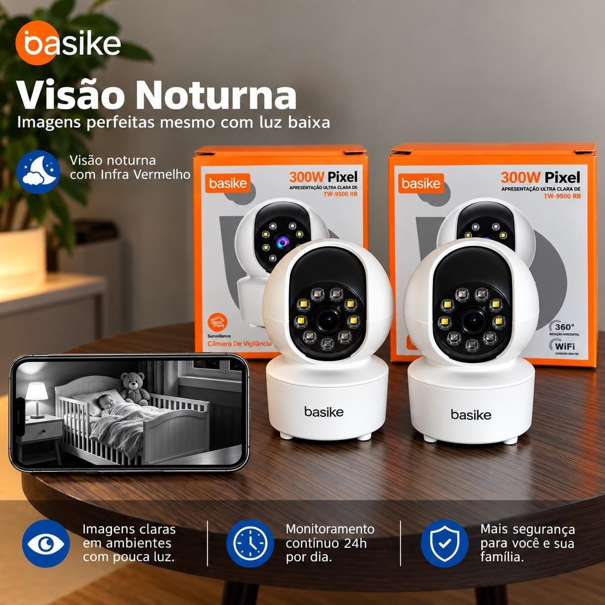 Kit 2 Babá Eletrônica Câmera Inteligente Câmera De Segurança Residencial Interna Wi-fi 360° 1080p Full Hd, Detecção De Movimento Áudio Bidirecional 24/7 Yoosee Câmera De Monitoramento