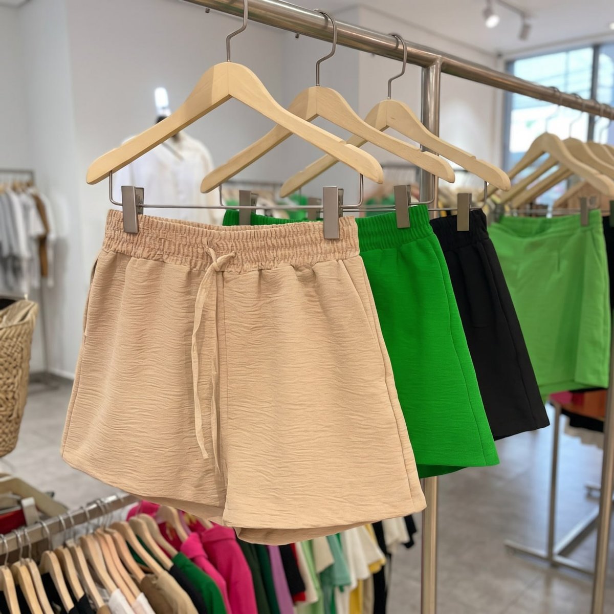 Kit 3 Shorts Feminino Basico Cintura Alta Confortável