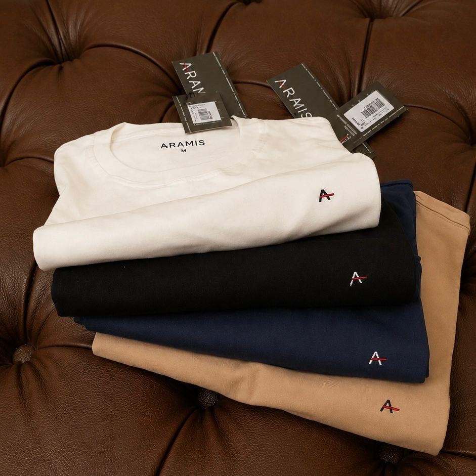 Kit Camisetas Aramis Preta/branca/azul Marinho - Original (P ao G4)