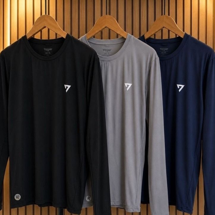 Kit 3 Camisetas Térmicas Masculina Segunda Pele Camisa Uv50 (P ao GG)