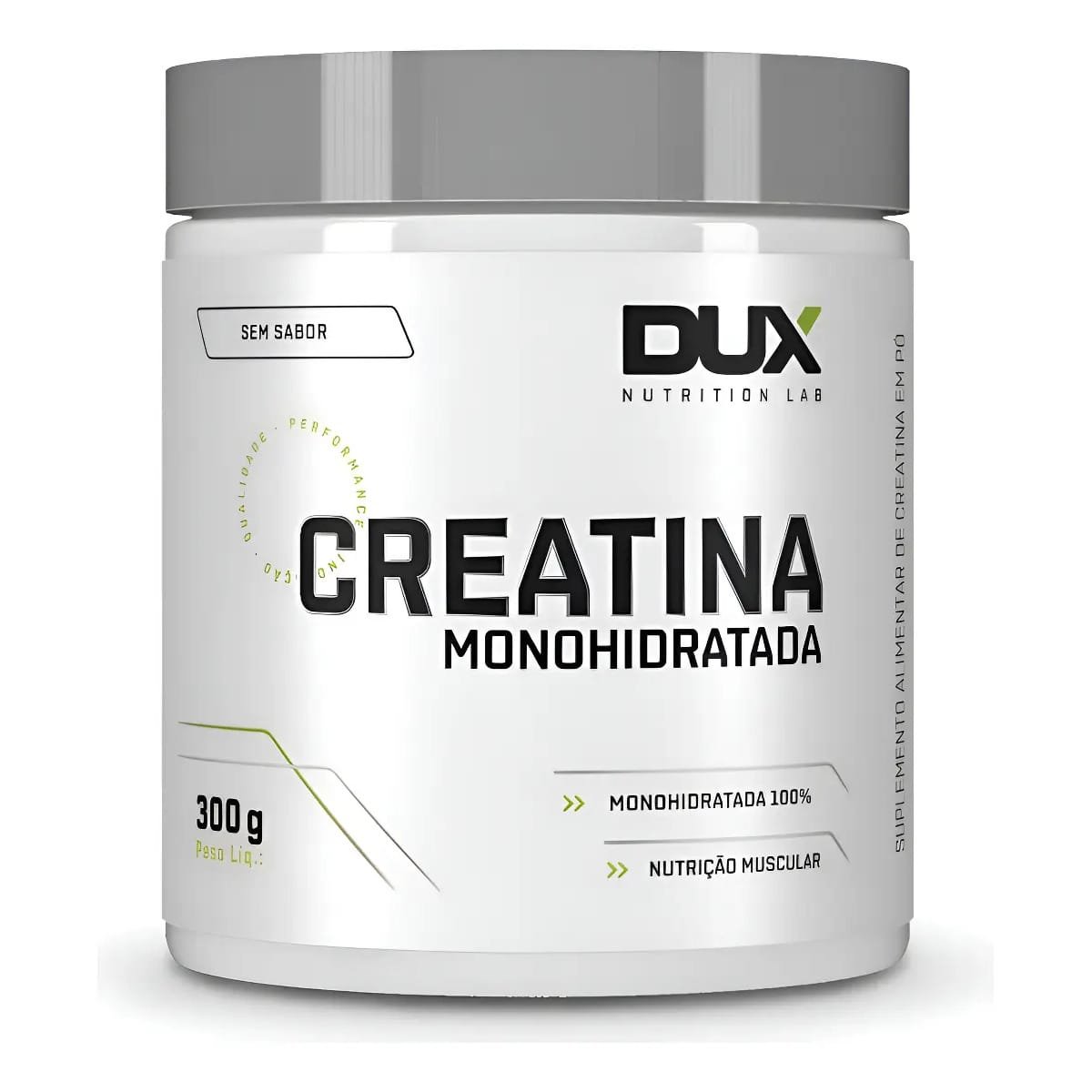Creatina Pura Monohidratad 300g Dux Nutrition Nova Embalagem Sem Sabor