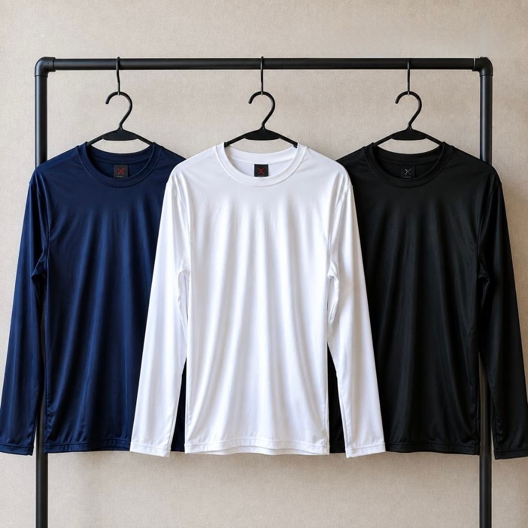 Kit com 3 Camisas Segunda Pele Dry Fit Proteção UV