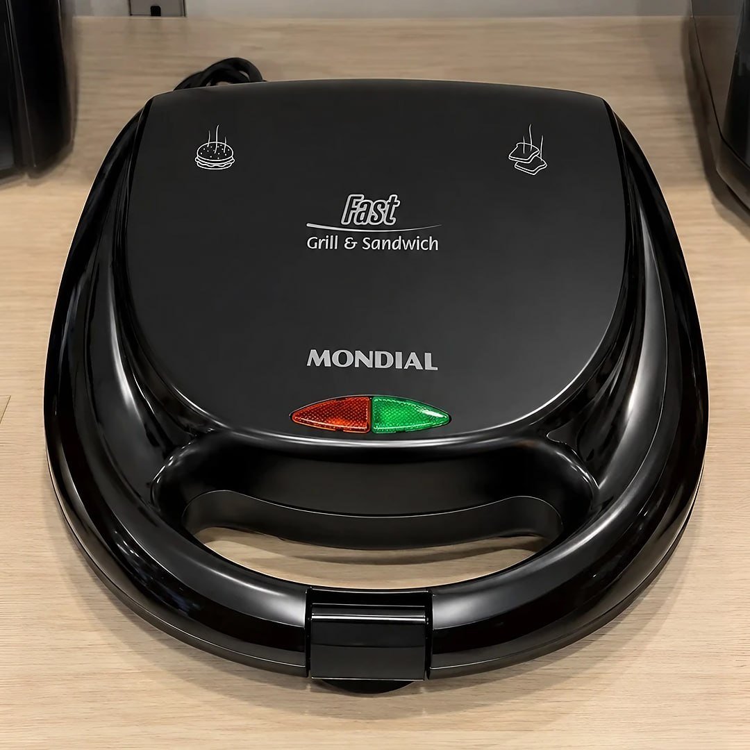 MONDIAL Sanduicheira Fast Grill & Sandwich, Preto, 750W, 110V - S-12