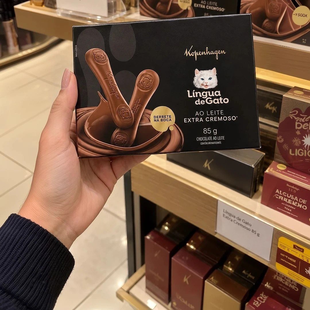 Chocolate Kopenhagen Língua de Gato Extra Cremoso 85G