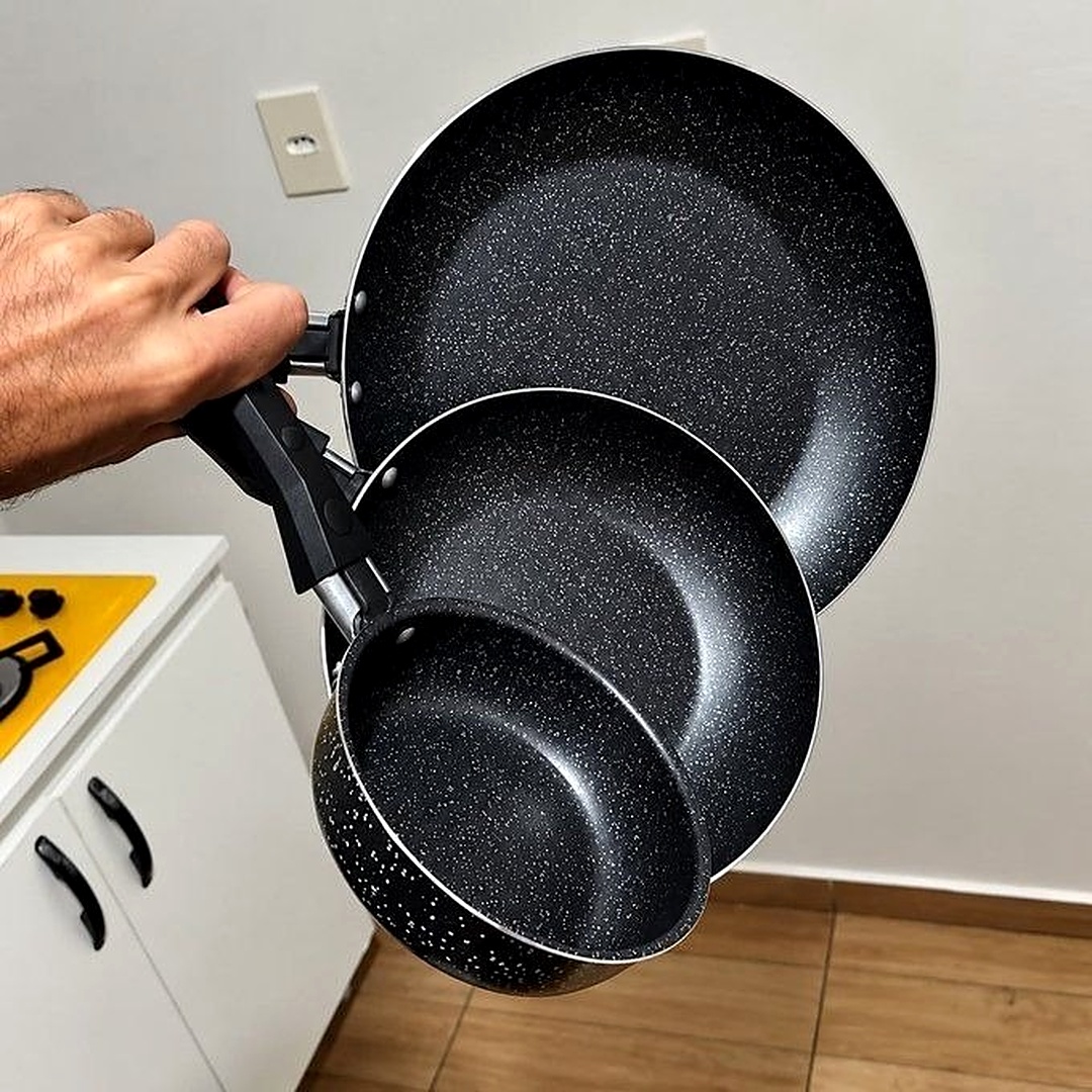 🍳 Jogo de Frigideiras Francesas 3 Peças