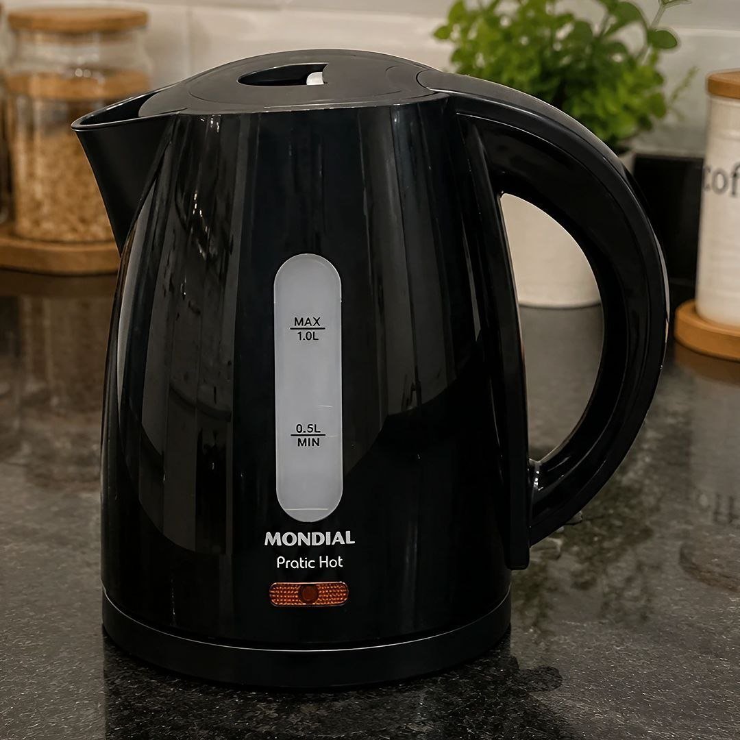 Chaleira Elétrica Mondial Pratic Hot CE-07 Preta 1L 220V
