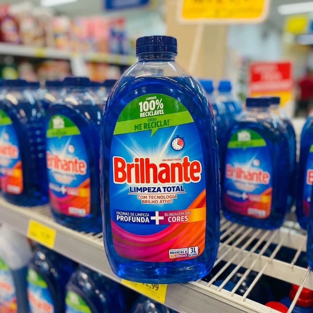 Brilhante Limpeza Total - Lava Roupas Líquido 3L